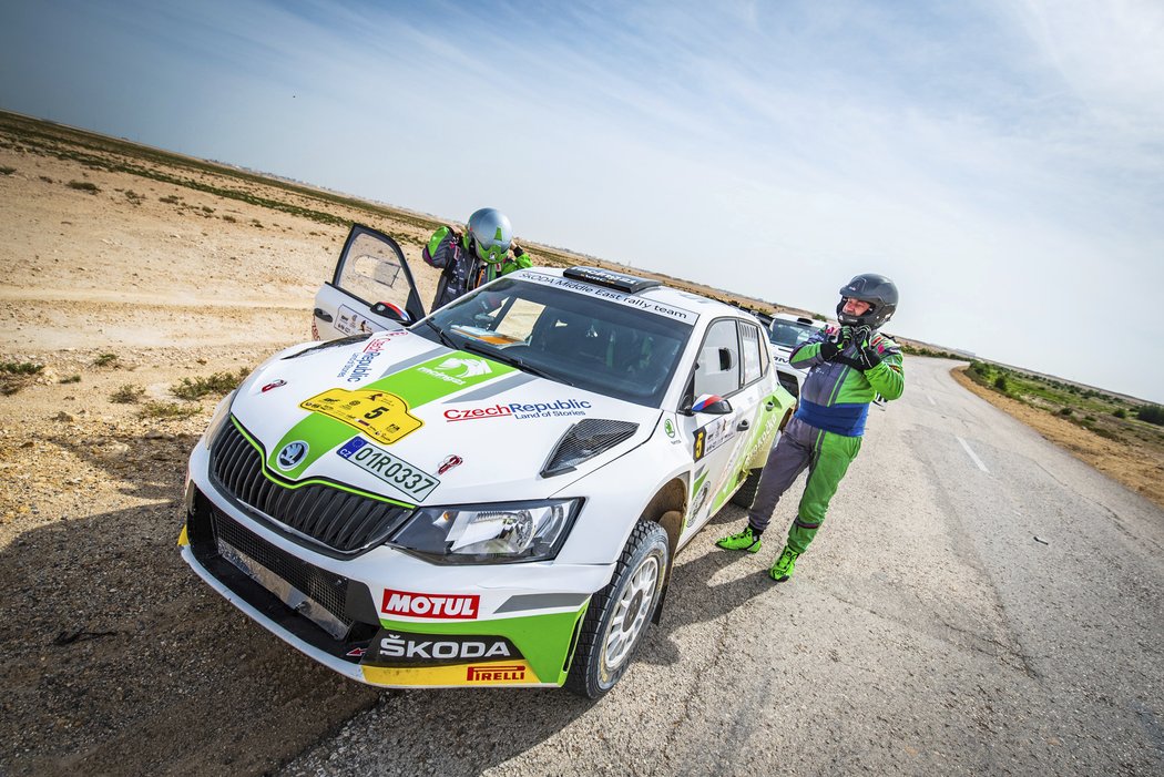 Vojtěch Štajf během rallye v Kataru