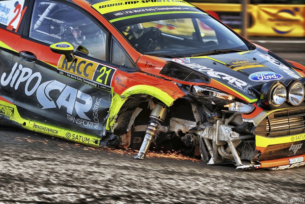 Martin Prokop měl pořádnou smůlu, v poslední den Rally Catalunya havaroval a závod nedokončil