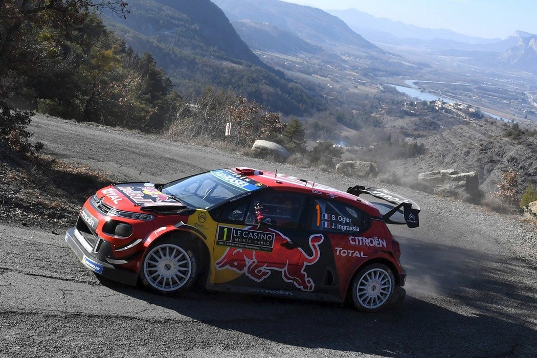 Sébastien Ogier na trati Rallye Monte Carlo