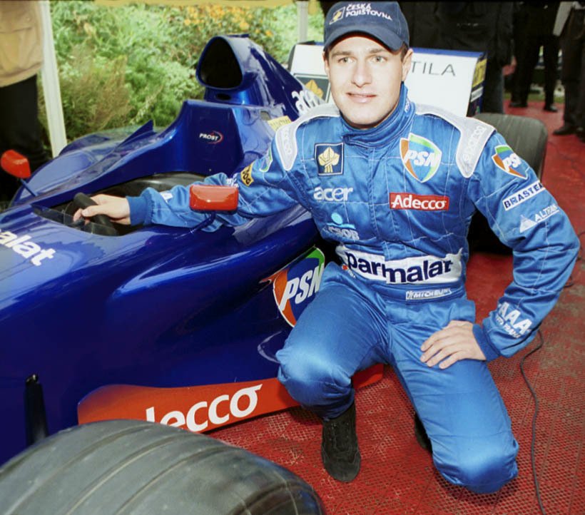 Tomáš Enge před závodem F1 v italské Monze v roce 2001