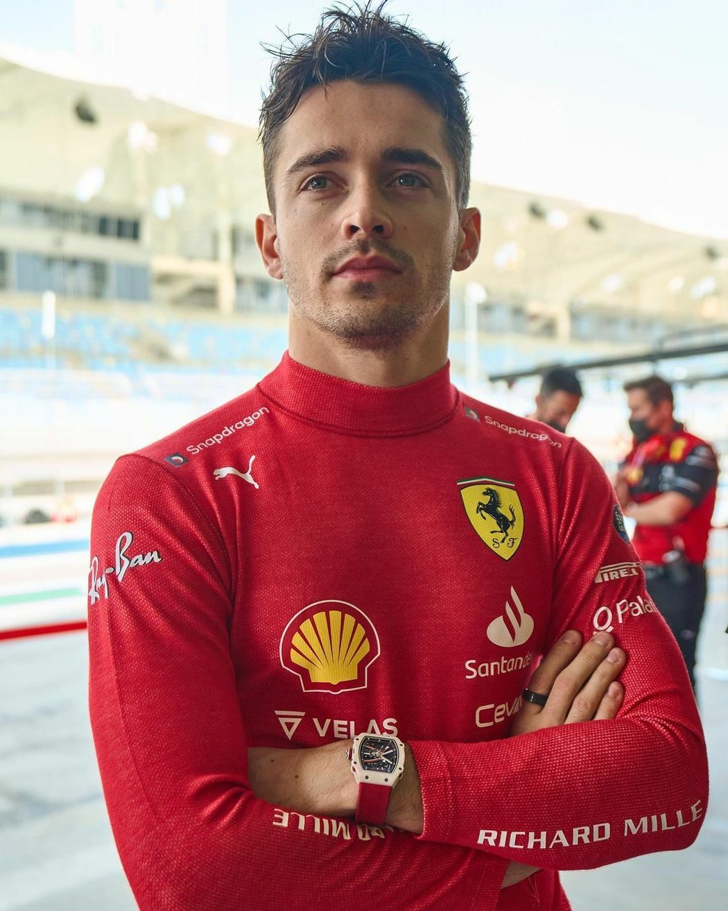 Charles Leclerc v podvlíkacím prádle