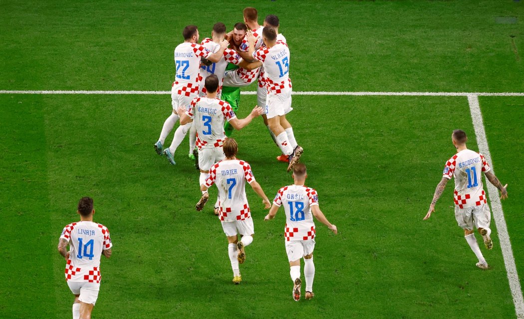 Chorvatská euforie po postupu do čtvrtfinále MS v Kataru