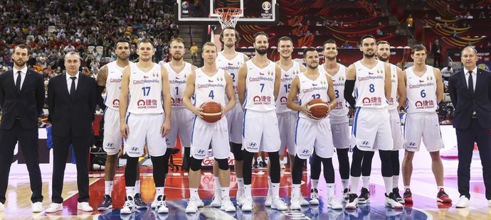 Tým českých basketbalistů na mistrovství světa v Číně
