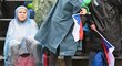 Nedělní závody na MS v biatlonu v Novém Městě trápil déšť