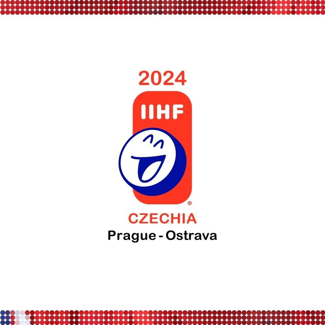 Logo hokejového MS 2024, které se bude konat v Praze a Ostravě