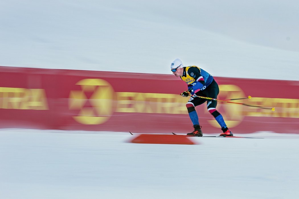 Český závodník Adam Fellner na MS v klasickém lyžování v Oberstdorfu