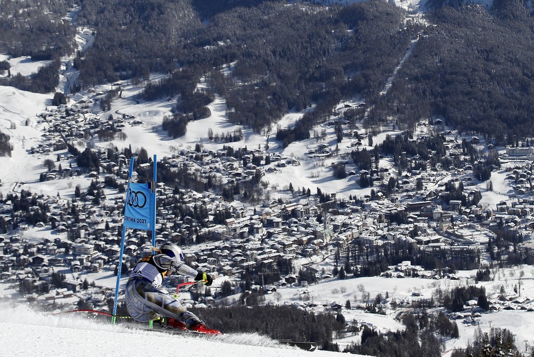 Ester Ledecká v super-G na MS v alpském lyžování v italské Cortině