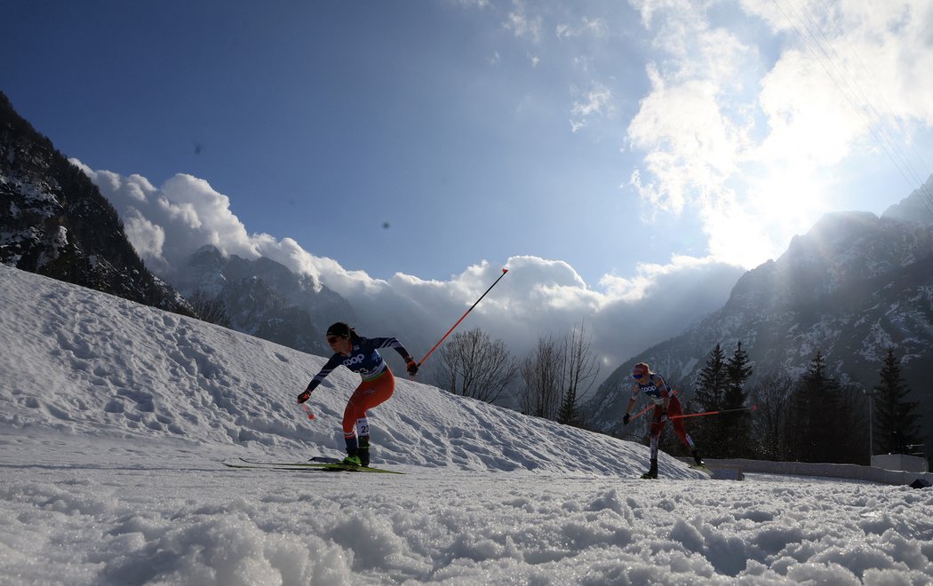 Kateřina Razýmová ve skiatlonu na MS v klasickém lyžování 2023