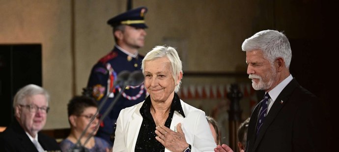 Petr Pavel vyznamenal tenistku Martinu Navrátilovou