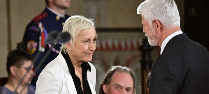 Petr Pavel vyznamenal tenistku Martinu Navrátilovou