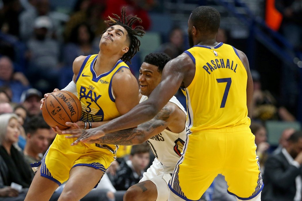 Zápas NBA mezi Golden State Warriors a New Orleans Pelicans