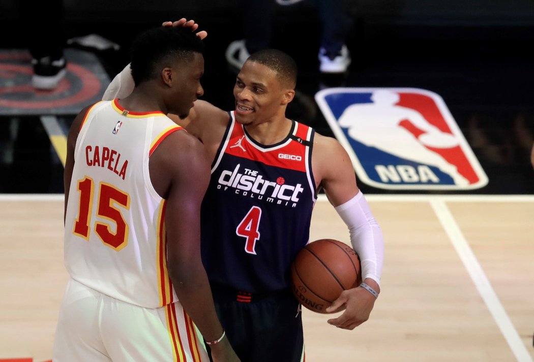 Basketalista Washingtonu Wizards Russell Westbrook v utkání NBA, kde překonal 47let starý rekord