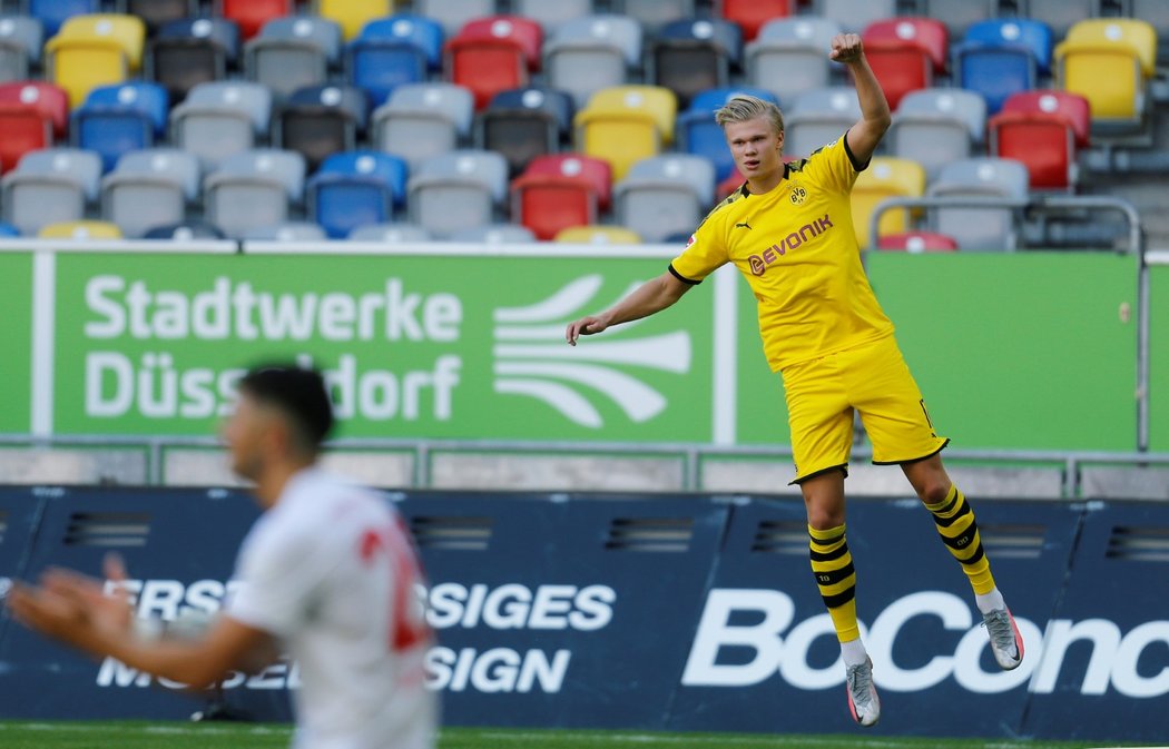 Erling Haaland spasil Dortmund gólem v páté minutě nastavení