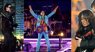 TOP 5 koncertů na Super Bowlu: američtí U2, odhalené prso a Prince