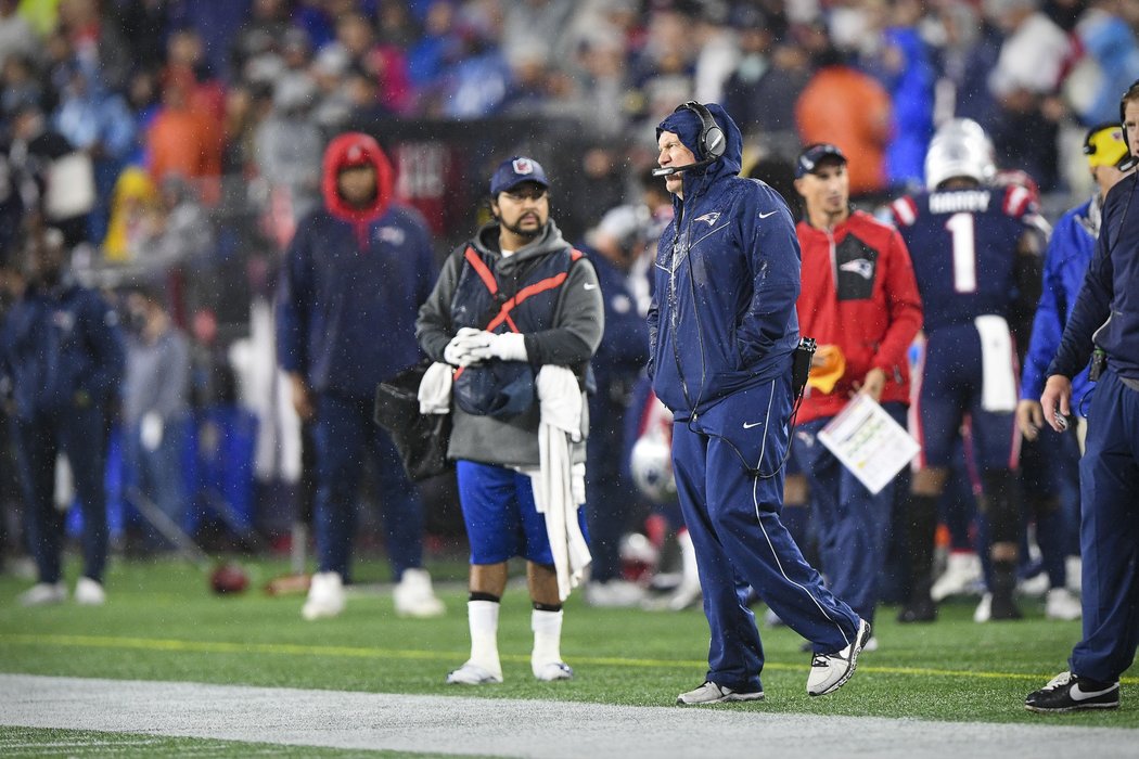 Bill Belichick během zápasu s Tampou