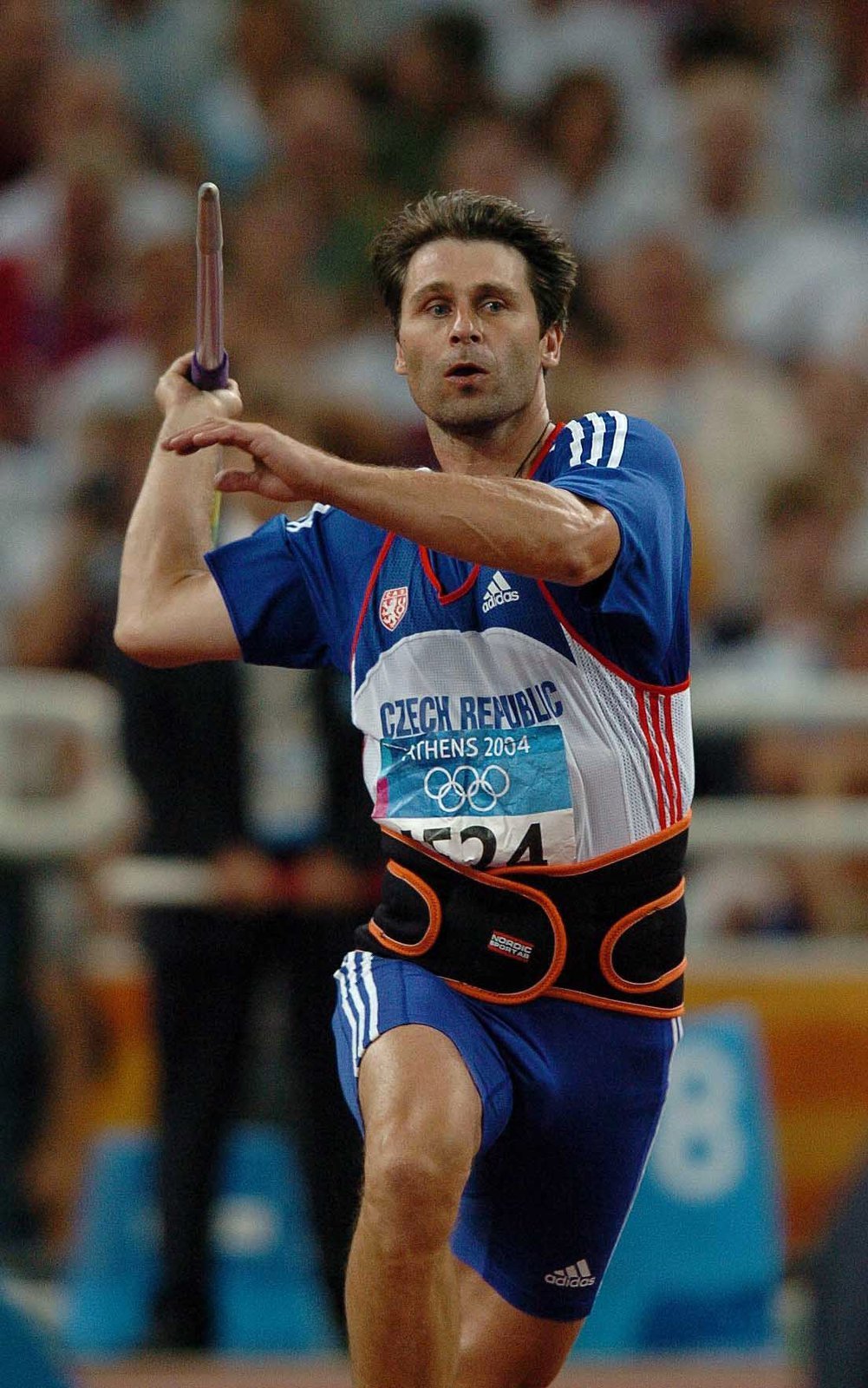 Jan Železný během olympijských her v roce 2004