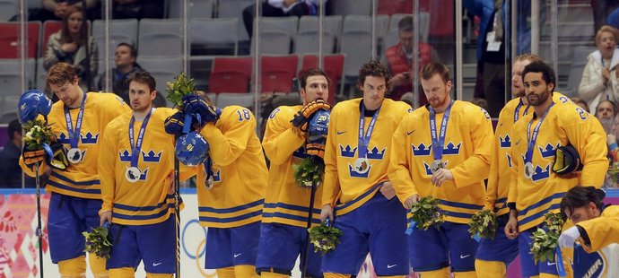 Stříbrná není ta medaile, kterou si hokejisté Švédska přáli.