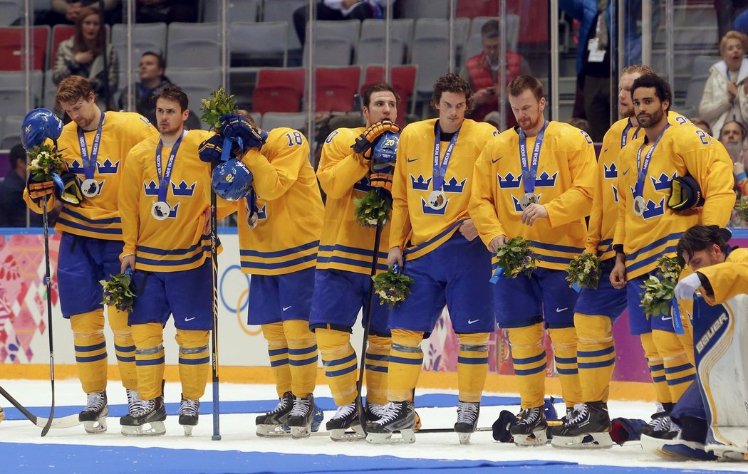 Stříbrná není ta medaile, kterou si hokejisté Švédska přáli.