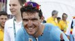 Belgičan Greg van Avermaet se raduje z olympijského triumfu v závodě cyklistů s hromadným startem