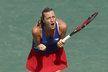 Jo! Petra Kvitová právě v osmifinále olympiády srovnala s Ruskou Makarovovou stav na 1:1 na sety