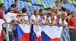 Čeští fanoušci na závodě kanoisty Vítězslava Gebase