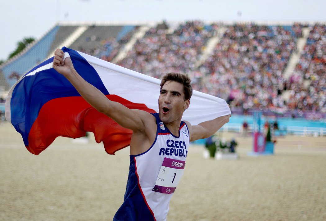 Český pětibojař David Svoboda získal třetí českou zlatou medaili na olympiádě v Londýně
