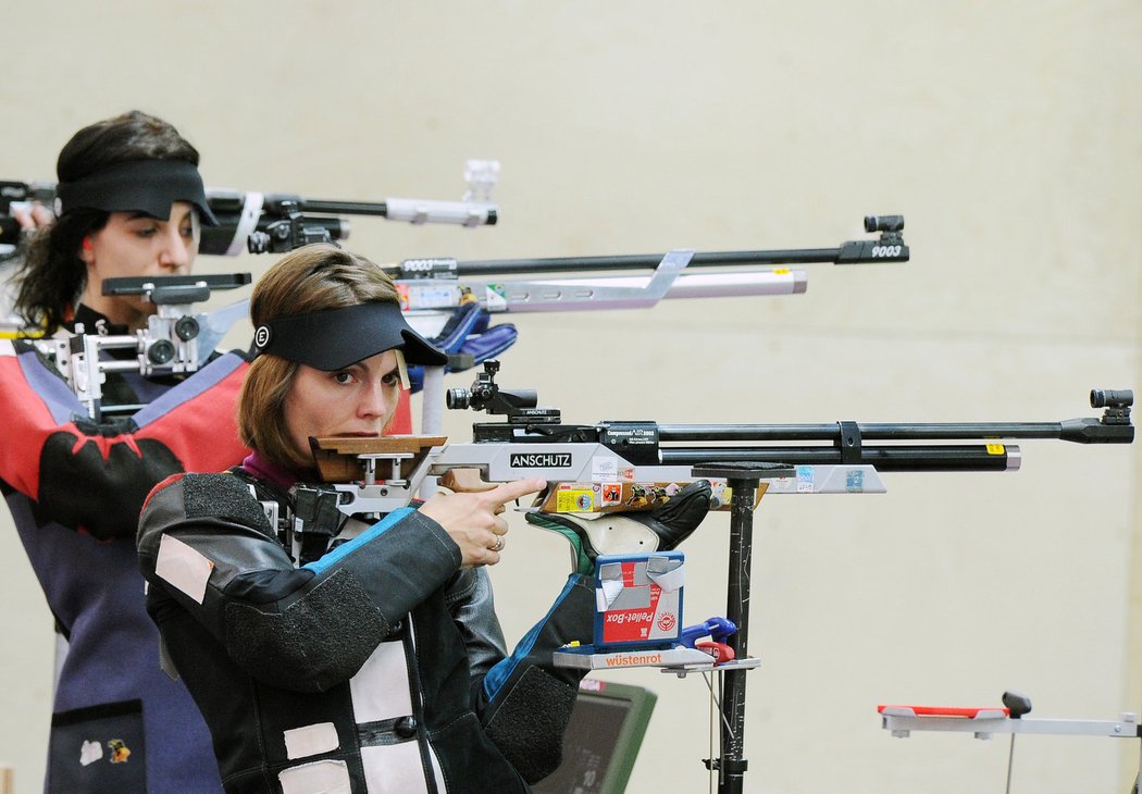 Kateřina Emmons na tréninku před svým olympijským závodem