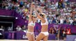 Český pár plážových volejbalistek během olympijského turnaje v Londýně