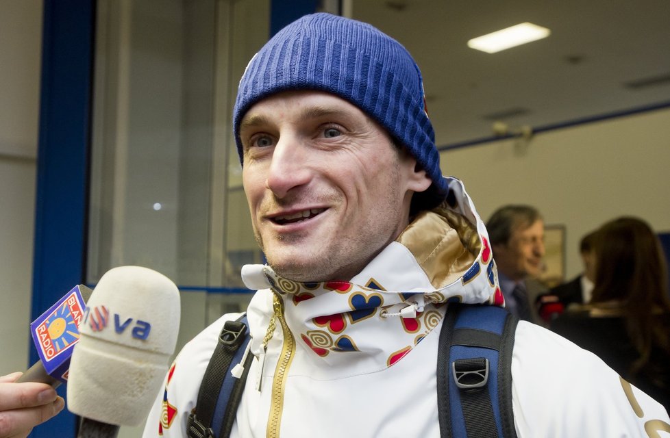 Skokan na lyžích Jakub Janda hovoří s novináři před odletem na olympiádu
