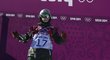 Šárka Pančochová během své první kvalifikační jízdy na olympiádě v Soči