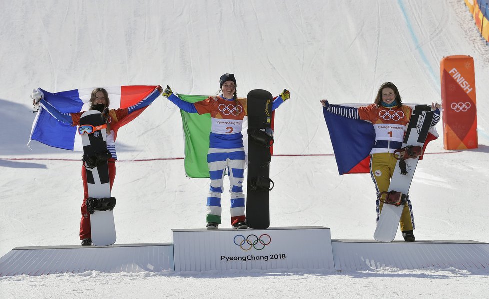 Česká snowboardistka nestačila na olympiádě v Pchjongčchangu na Italku Michelu Moioli a Francouzku Julia Pereira