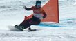 V osmifinálové jízdě snowboardistek vyběhla pod prkno rakouské závodnice Daniely Ublingové veverka