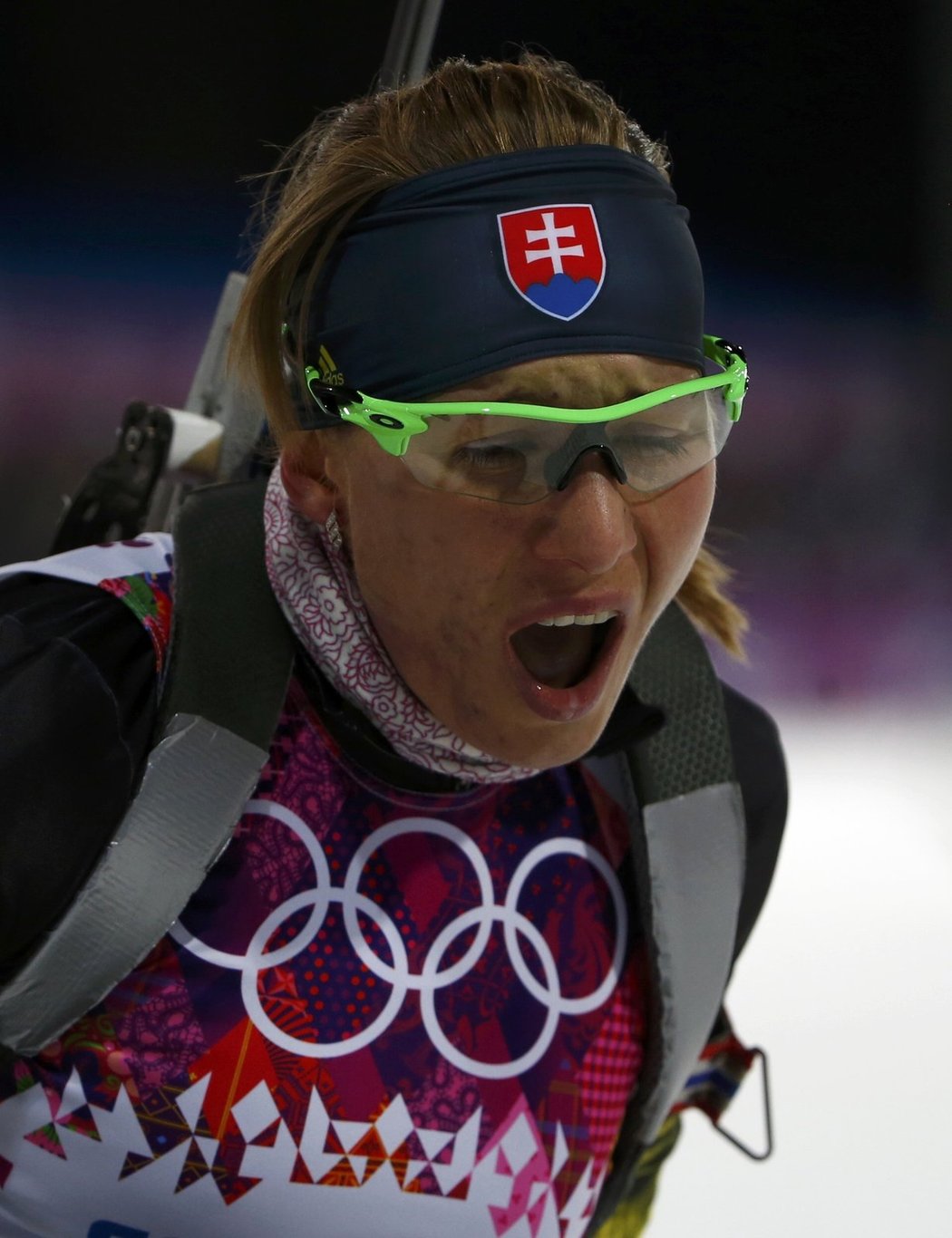 Slovenská biatlonistka Anastasia Kuzminová ve sprintu