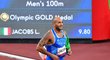 Italský běžec Marcell Jacobs vytvořil v závodě na 100 metrů nový evropský olympijský rekord