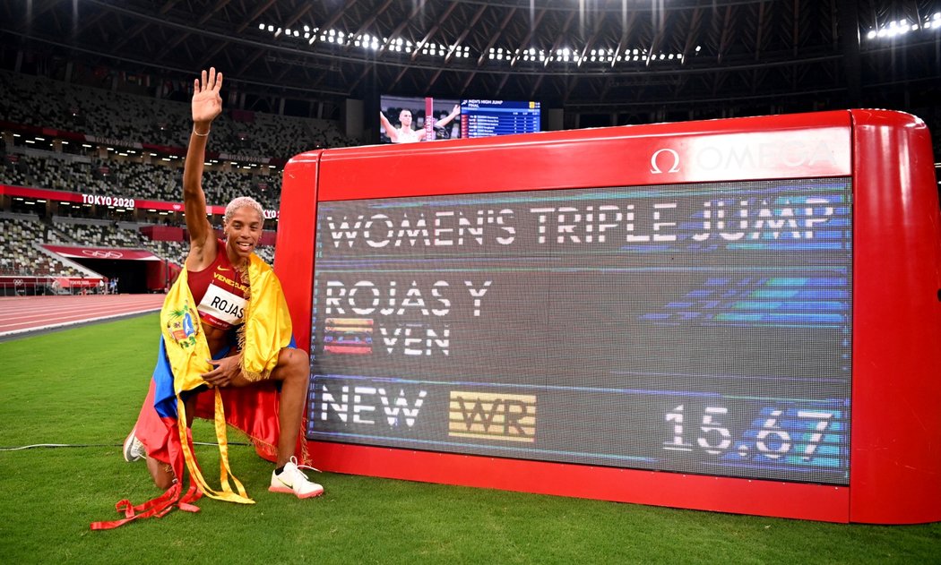 Venezuelská atletka Yulimar Rojasová vytvořila nový olympijský a světový rekord ve skoku do dálky