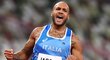 Italský sprinter Lamont Marcell Jacobs při olympijském zlatém běhu na 100 metrů, kde pro Itálii získal historické zlato