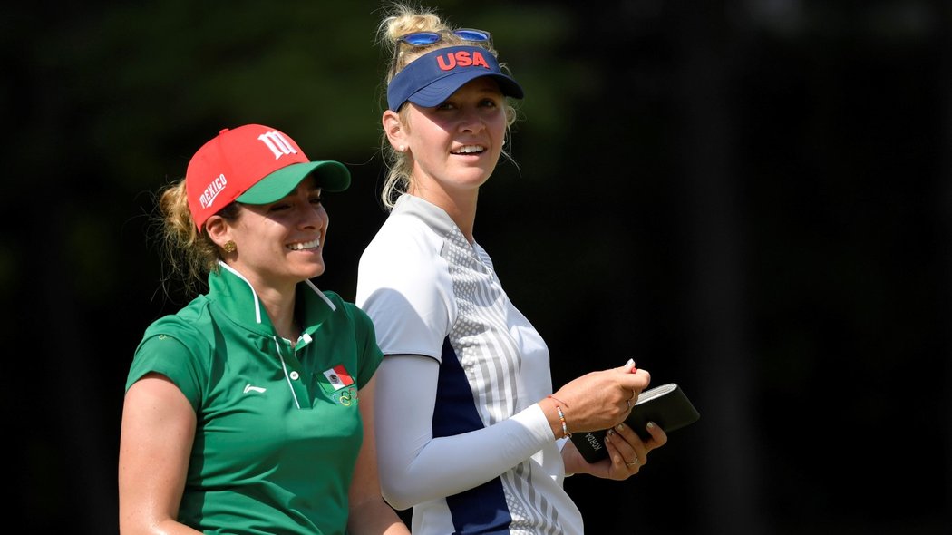 Jessica Kordová a Gabriela Lopézová v prvním kole olympijského turnaje golfistek