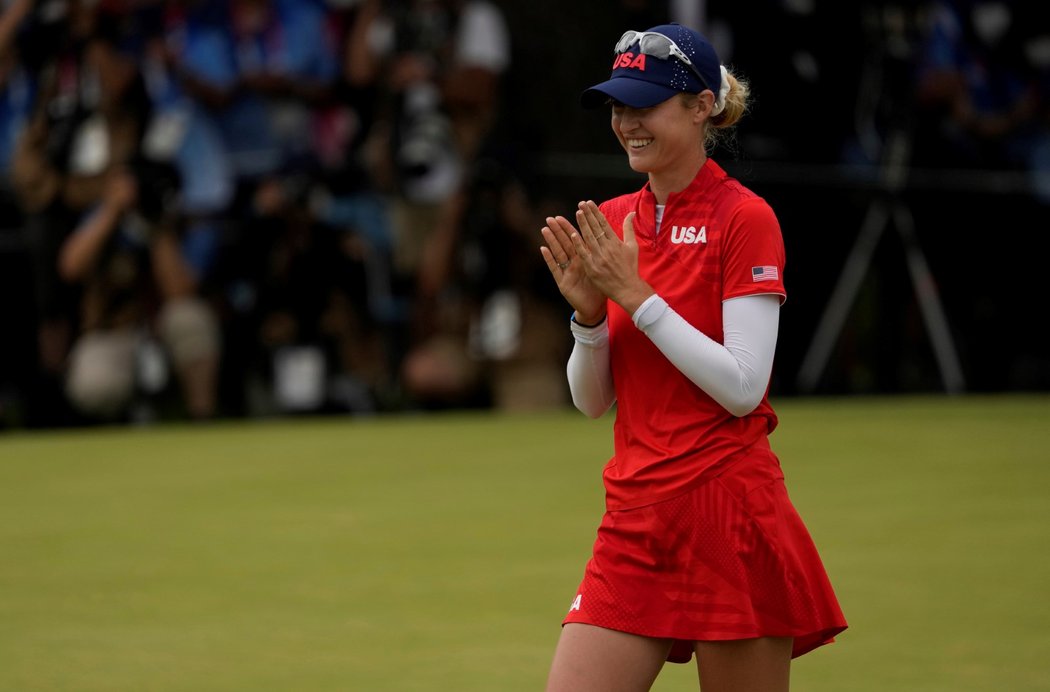 Američanka s českými kořeny Nelly Kordová vybojovala zlatou olympijskou medaili v golfu