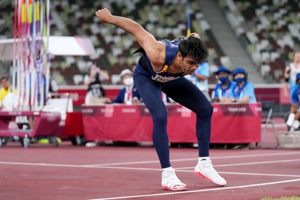 Indický oštěpař Níradž Čopra získal olympijské zlato v Tokiu