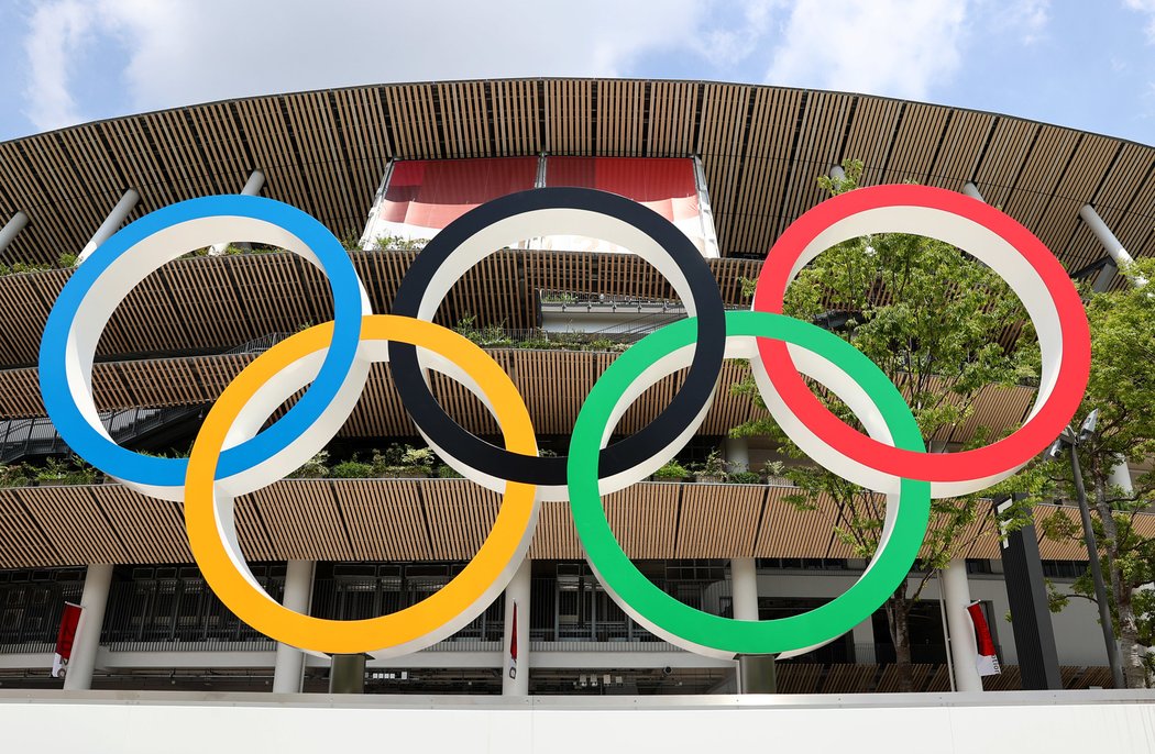 Olympijský stadion v Tokiu. Původně měl vypadat úplně jinak