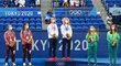 Medailistky olympijského turnaje ve čtyřhře, kterou ovládly Kateřina Siniaková a Barbora Krejčíková