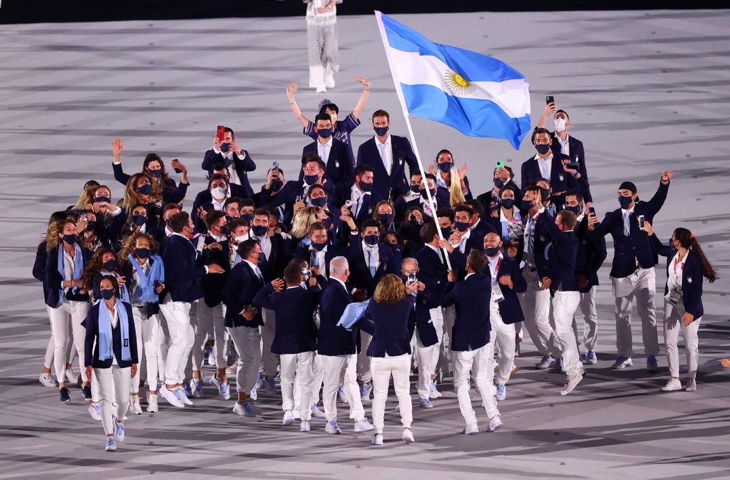 Argentinští sportovci si olympijský nástup pořádně užili