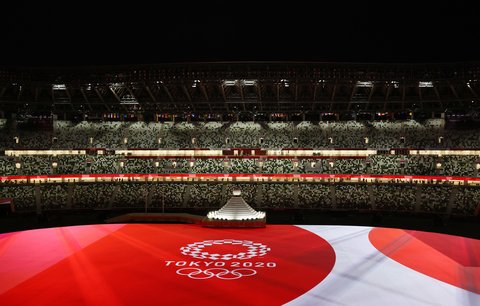 Olympijský stadion v Tokiu před zahájením olympiády