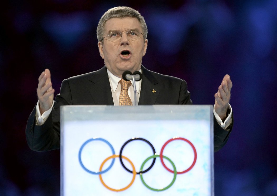Předseda Mezinárodního olympijského výboru Thomas Bach během slavnostního zahájení her