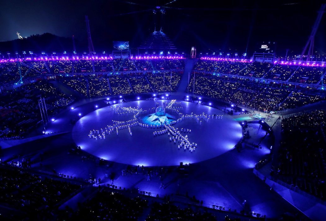 Závěrečný ceremoniál olympiády v Pchjongčchangu