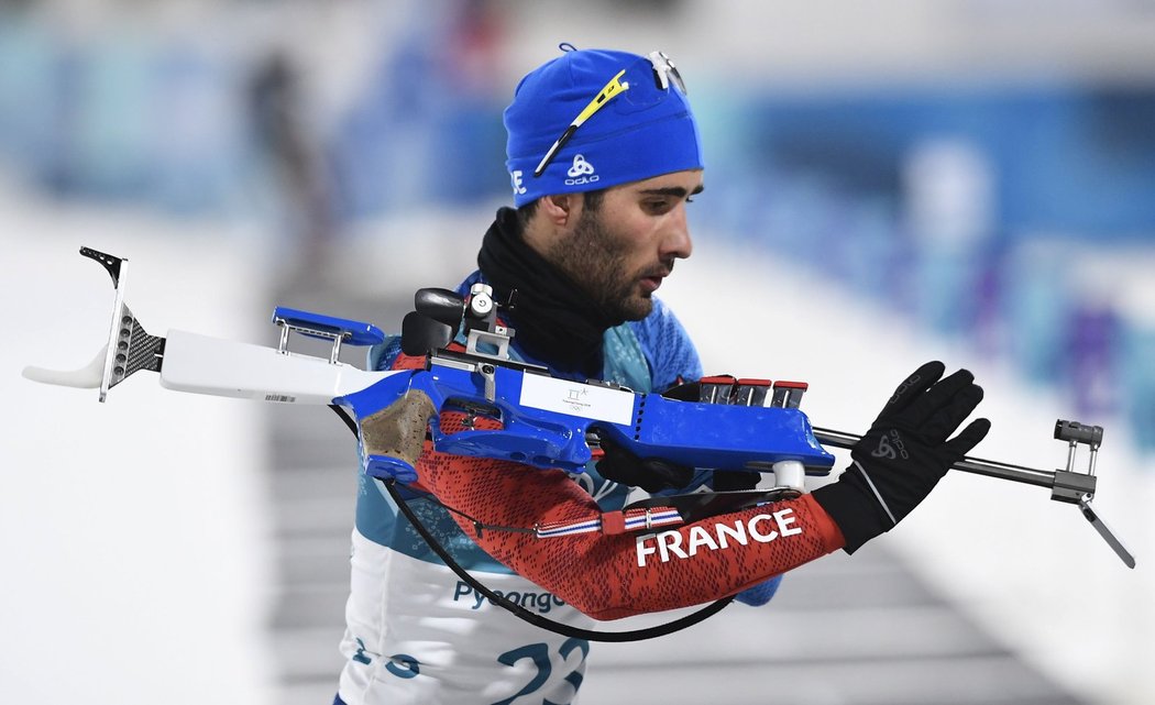 Martin Fourcade během střelby