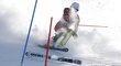 Norský lyžař Jonathan Nordbotten a jeho problémy během slalomu