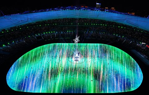 Slavnostní zakončení olympiády v Pekingu