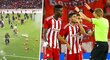 Závěr utkání Olympiakos - AEK Atény okořenily výtržnosti fanoušků Závěr utkání Olympiakos - AEK Atény okořenily výtržnosti fanoušků