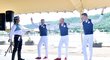 Čeští olympionici si při představení kolekce pro Tokio střihli i taneček